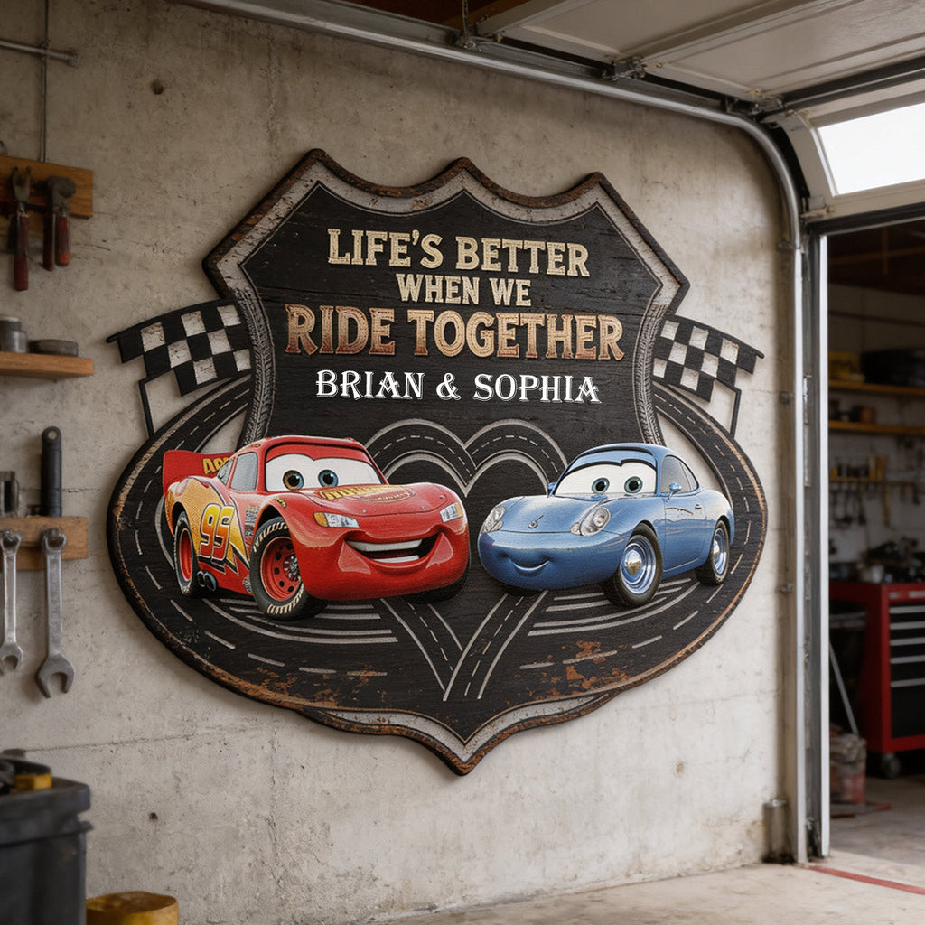 Personalized Cut Metal Sign for Racing Lovers | Gift for Couples Cut Metal Sign GradoCreations