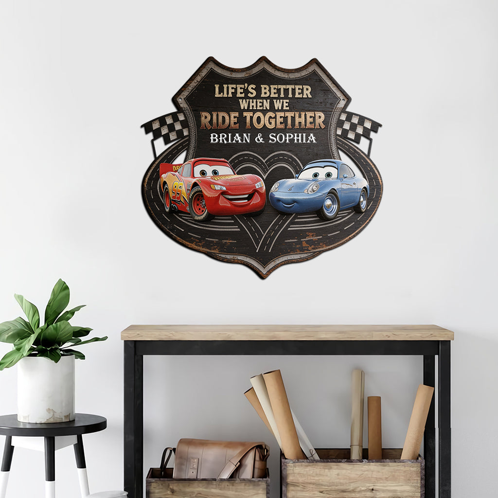 Personalized Cut Metal Sign for Racing Lovers | Gift for Couples Cut Metal Sign GradoCreations