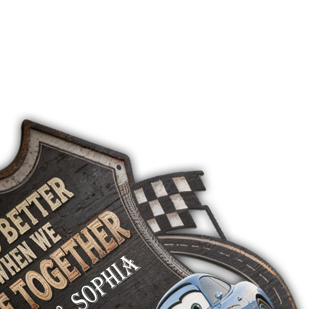 Personalized Cut Metal Sign for Racing Lovers | Gift for Couples Cut Metal Sign GradoCreations