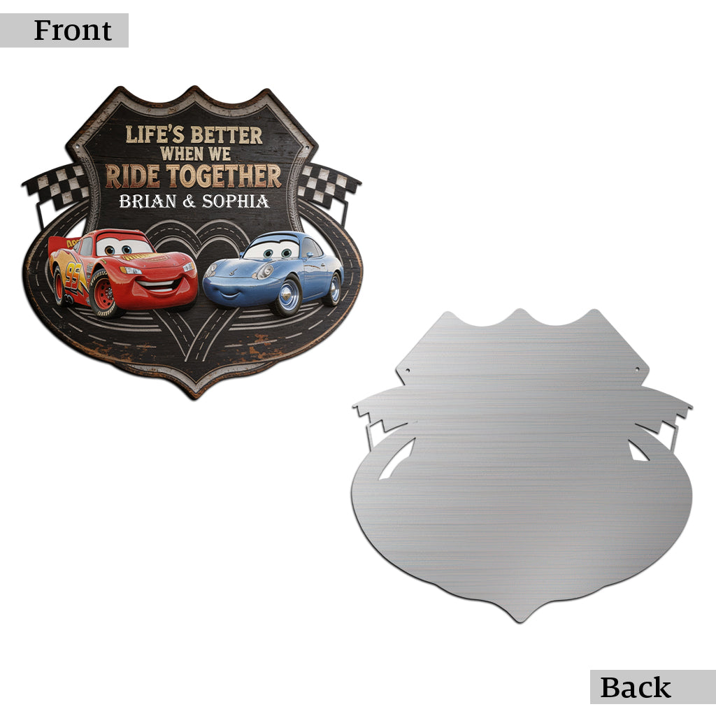 Personalized Cut Metal Sign for Racing Lovers | Gift for Couples Cut Metal Sign GradoCreations