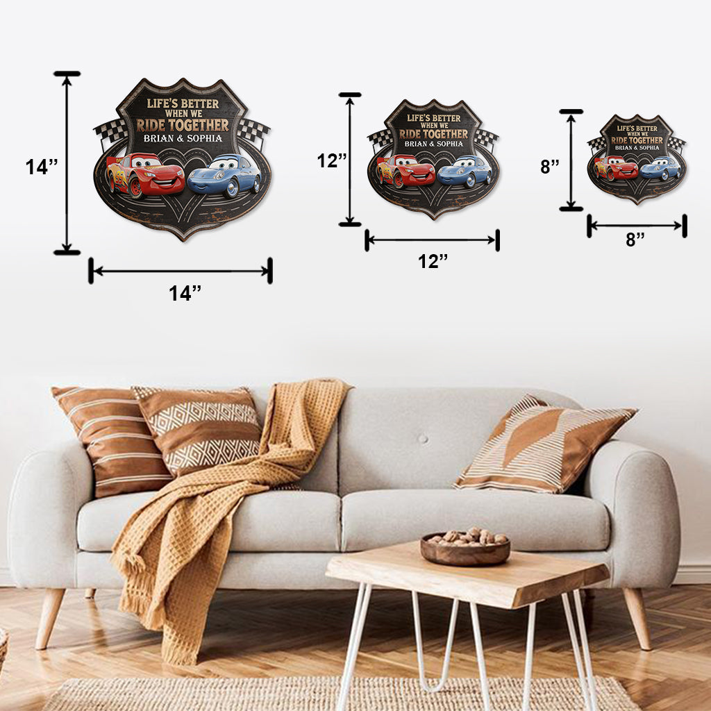 Personalized Cut Metal Sign for Racing Lovers | Gift for Couples Cut Metal Sign GradoCreations