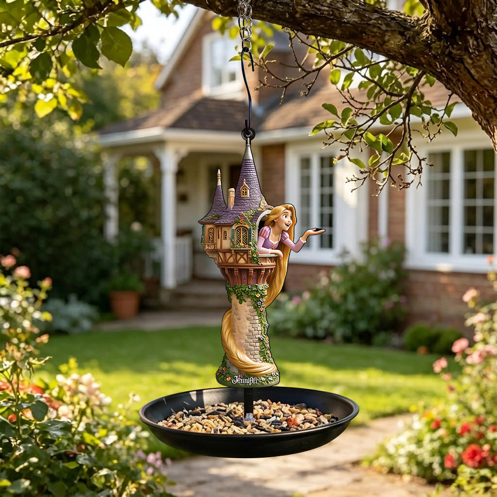 Personalized Princess Castle Bird Feeder Bath Custom Name Gift Bird Feeder/ Bath GradoCreations