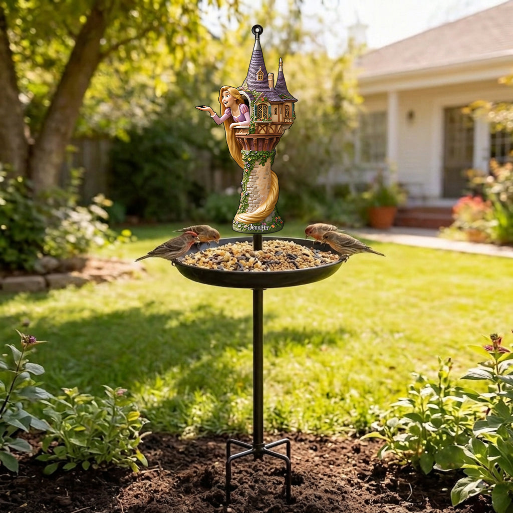Personalized Princess Castle Bird Feeder Bath Custom Name Gift Bird Feeder/ Bath GradoCreations
