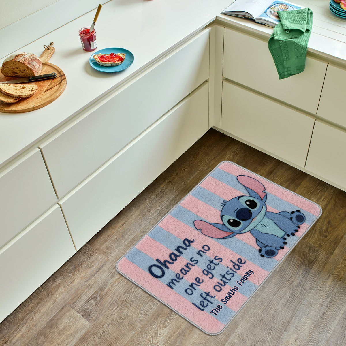 Personalized Ohana Non-Slip Tufted Rug with Stitch Design Non-Slip Tufted Rug GradoCreations