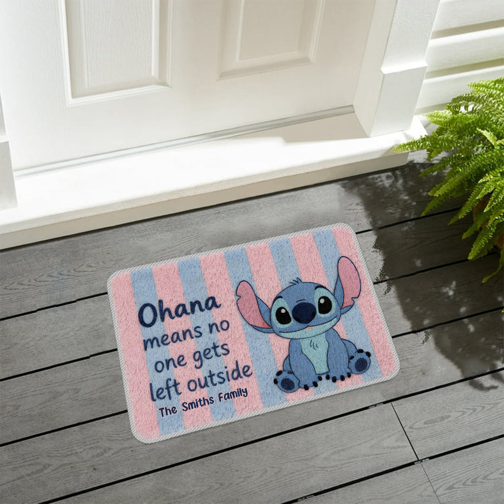 Personalized Ohana Non-Slip Tufted Rug with Stitch Design Non-Slip Tufted Rug GradoCreations