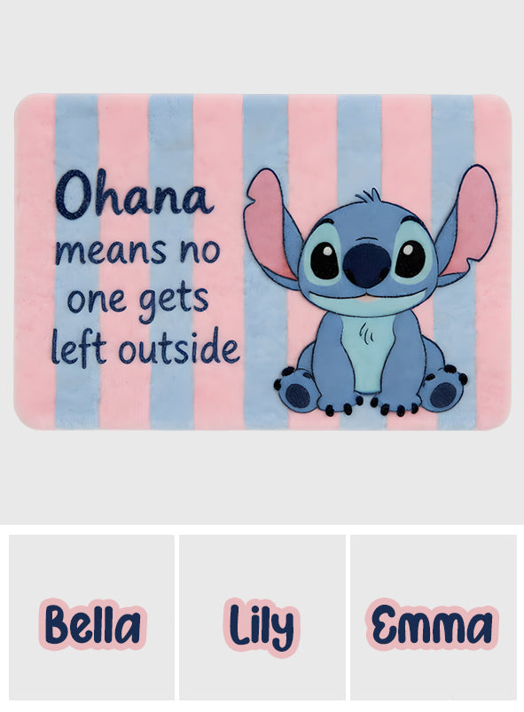 Personalized Ohana Non-Slip Tufted Rug with Stitch Design Non-Slip Tufted Rug GradoCreations
