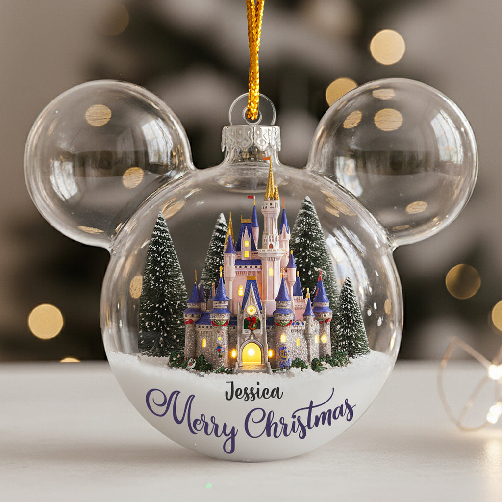 Personalized Magical Castle Mouse Ornament Gift for Christmas Ornament GradoCreations