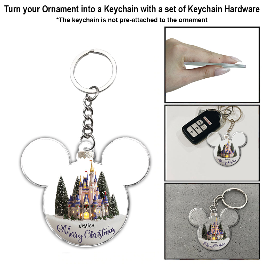 Personalized Magical Castle Mouse Ornament Gift for Christmas Ornament GradoCreations