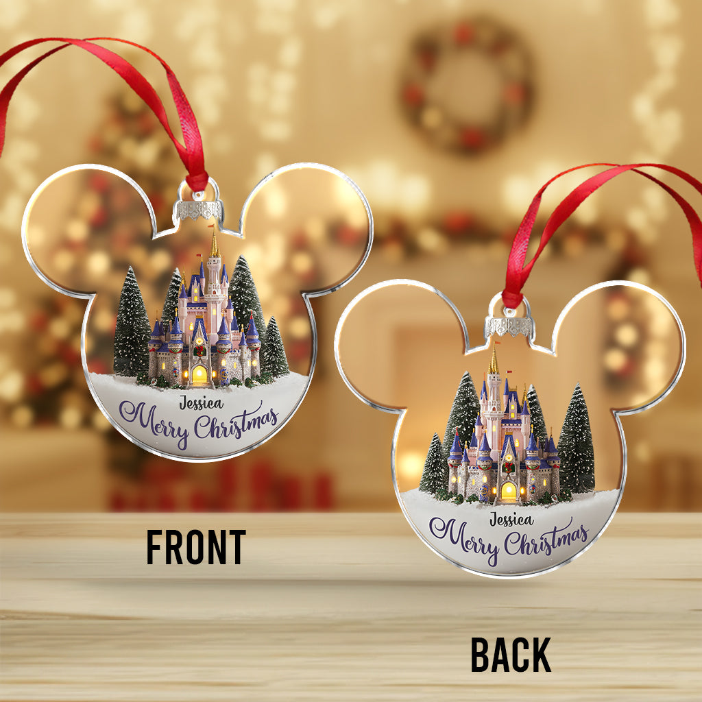 Personalized Magical Castle Mouse Ornament Gift for Christmas Ornament GradoCreations