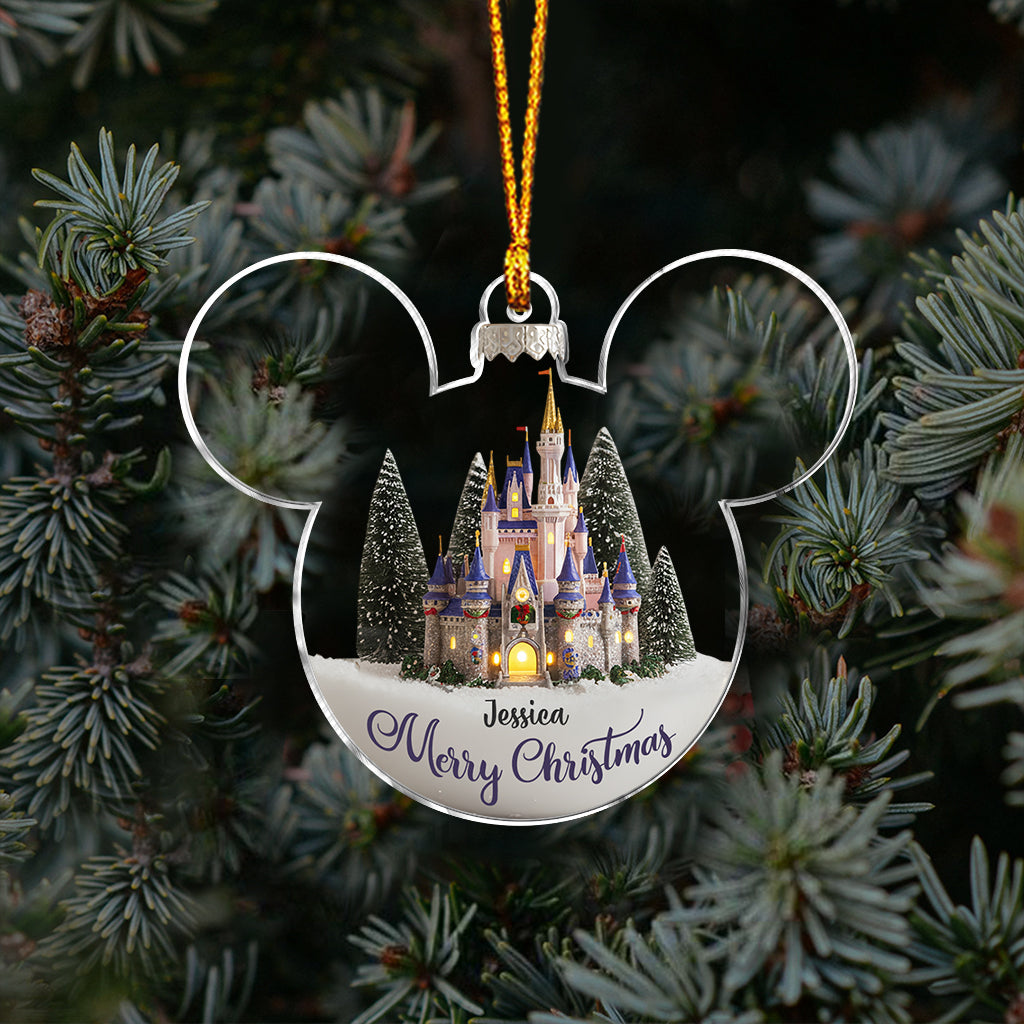 Personalized Magical Castle Mouse Ornament Gift for Christmas Ornament GradoCreations