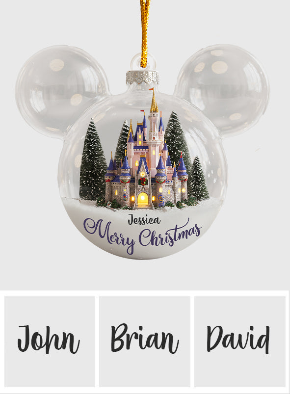 Personalized Magical Castle Mouse Ornament Gift for Christmas Ornament GradoCreations