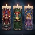 Personalized Sanderson Sisters Flameless Candle Custom Photo Gift Flameless Candle GradoCreations
