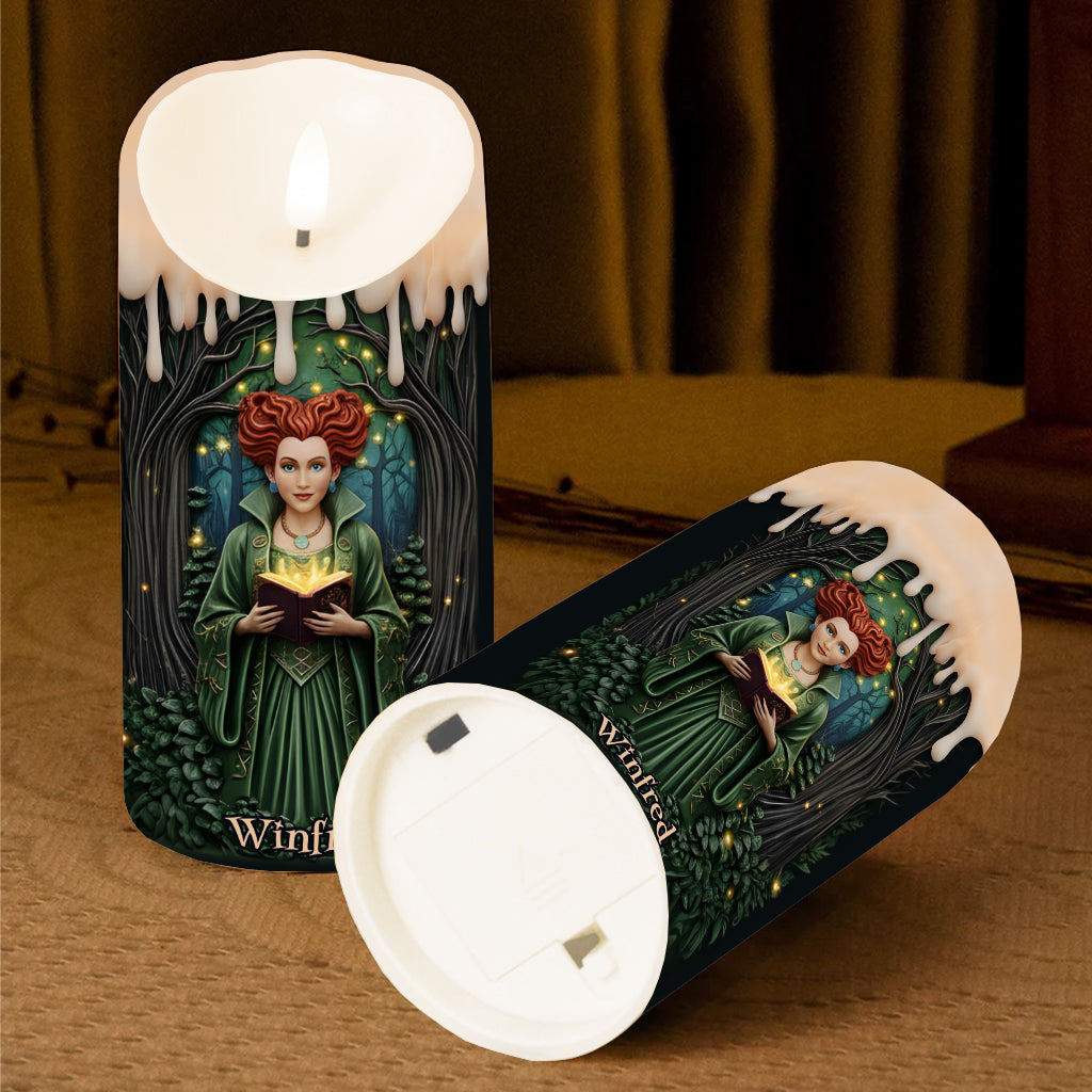 Personalized Sanderson Sisters Flameless Candle Custom Photo Gift Flameless Candle GradoCreations