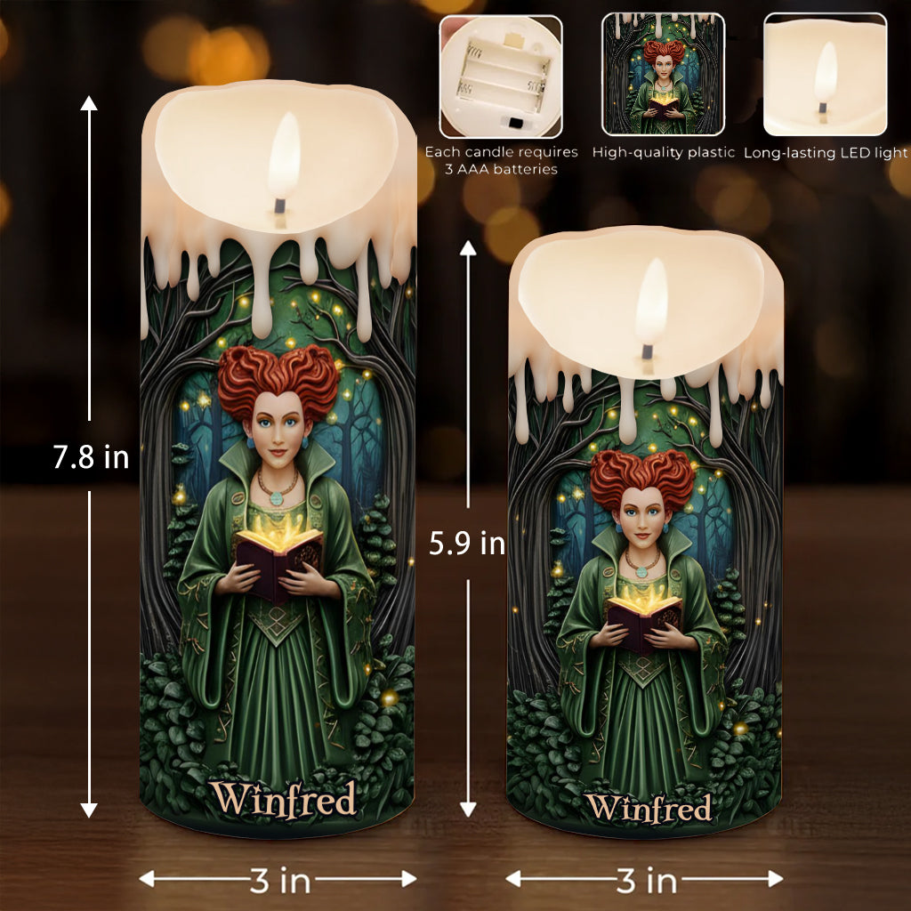 Personalized Sanderson Sisters Flameless Candle Custom Photo Gift Flameless Candle GradoCreations