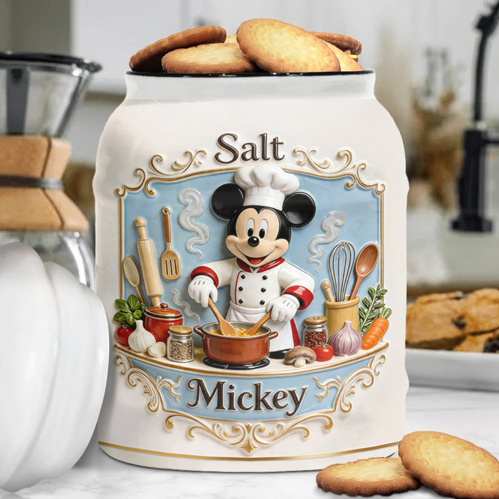 Personalized Ceramic Mouse Cookie Jar for Kids Kitchen Gift Cookie Jar GradoCreations