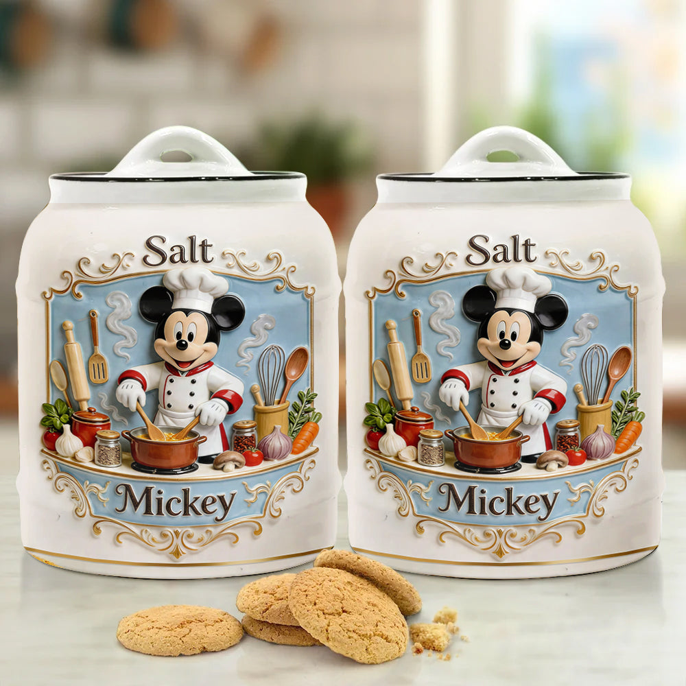 Personalized Ceramic Mouse Cookie Jar for Kids Kitchen Gift Cookie Jar GradoCreations