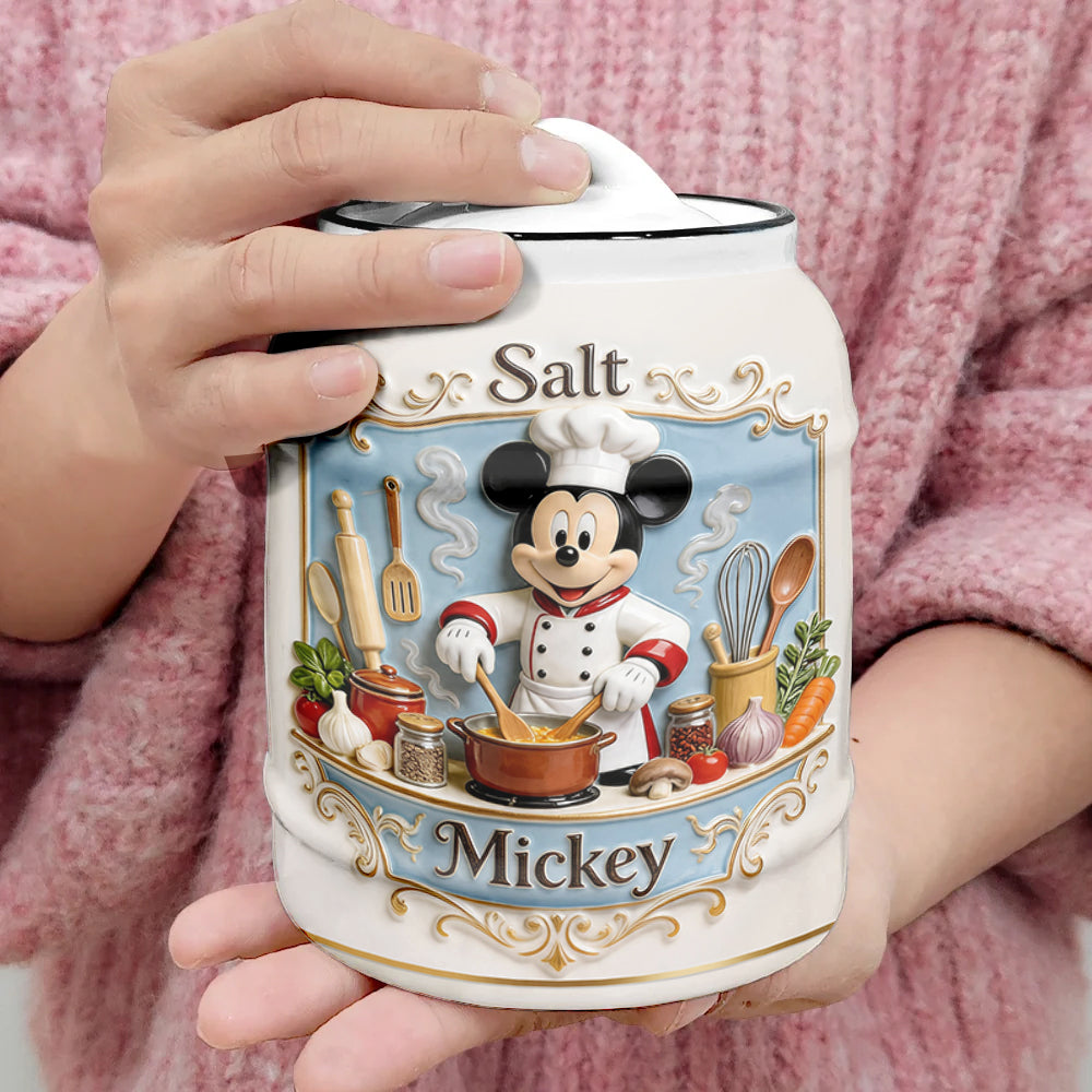 Personalized Ceramic Mouse Cookie Jar for Kids Kitchen Gift Cookie Jar GradoCreations
