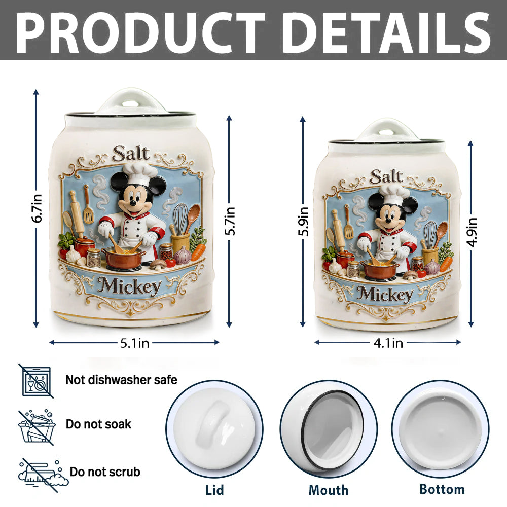Personalized Ceramic Mouse Cookie Jar for Kids Kitchen Gift Cookie Jar GradoCreations