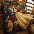 Personalized Beauty and the Beast Quilt Set Custom Names Gift for Couples Quilt Set GradoCreations