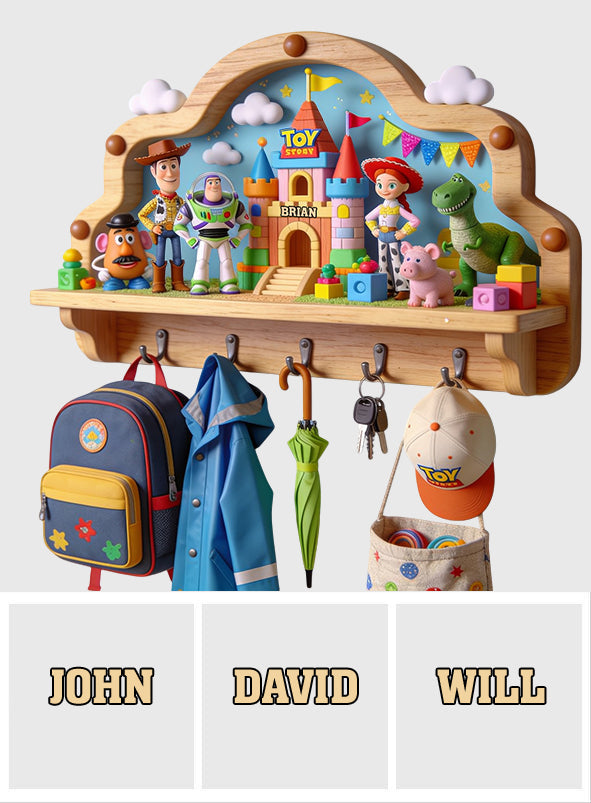 Custom Shape Kids Key Rack Personalized Toy Story Design Custom Shaped Key Rack GradoCreations