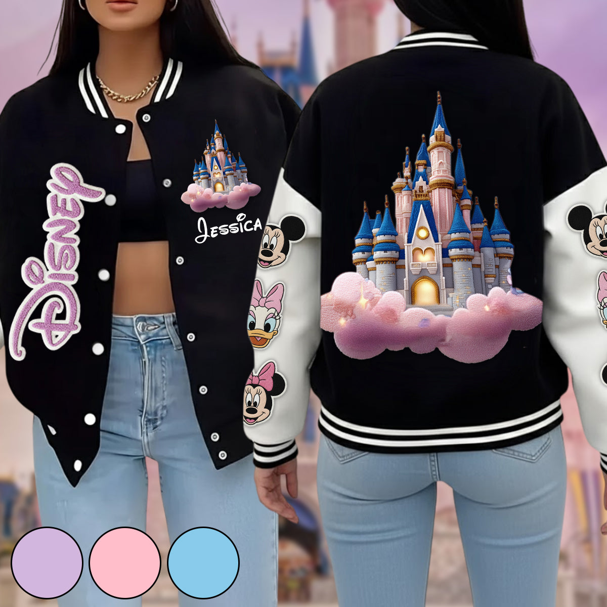 Personalized Disney Varsity Jacket Custom Name Gift Idea Varsity Jacket GradoCreations