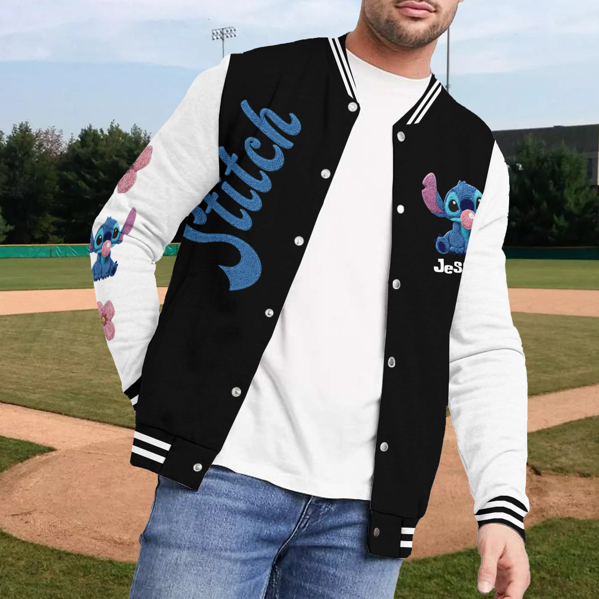 Personalized Stitch Varsity Jacket Custom Name Gift for Her Varsity Jacket GradoCreations