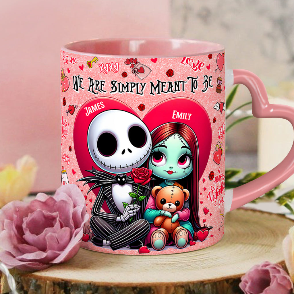 Personalized Heart Handle Mug with Custom Names | Unique Valentine's Gift Heart Handle Mug GradoCreations