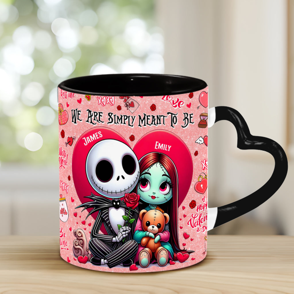 Personalized Heart Handle Mug with Custom Names | Unique Valentine's Gift Heart Handle Mug GradoCreations