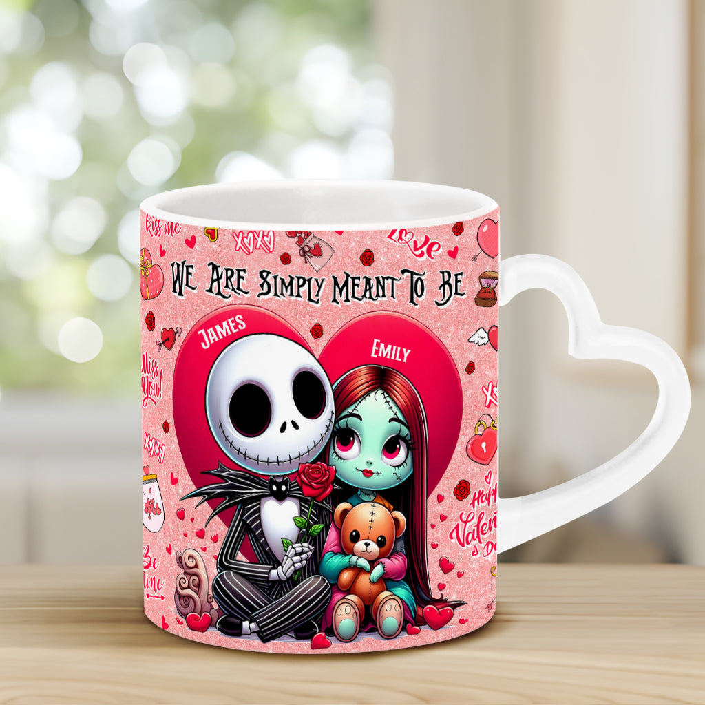 Personalized Heart Handle Mug with Custom Names | Unique Valentine's Gift Heart Handle Mug GradoCreations