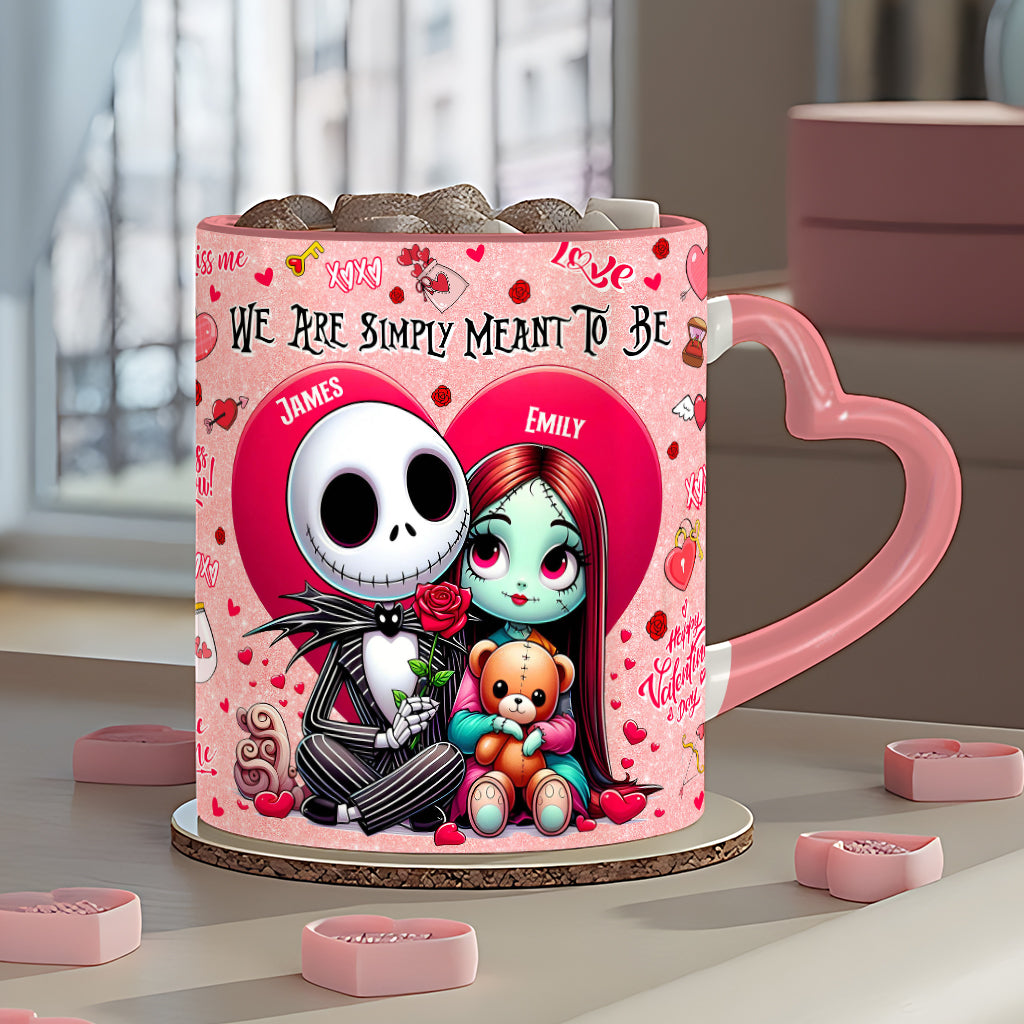 Personalized Heart Handle Mug with Custom Names | Unique Valentine's Gift Heart Handle Mug GradoCreations