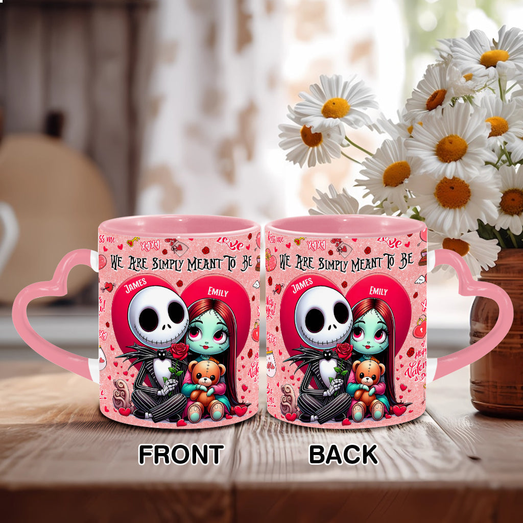 Personalized Heart Handle Mug with Custom Names | Unique Valentine's Gift Heart Handle Mug GradoCreations