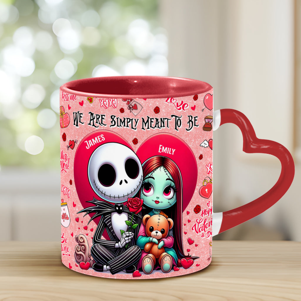 Personalized Heart Handle Mug with Custom Names | Unique Valentine's Gift Heart Handle Mug GradoCreations