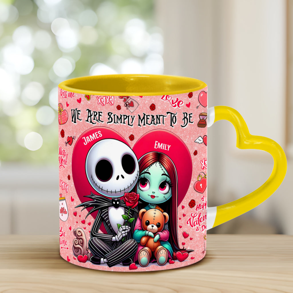 Personalized Heart Handle Mug with Custom Names | Unique Valentine's Gift Heart Handle Mug GradoCreations