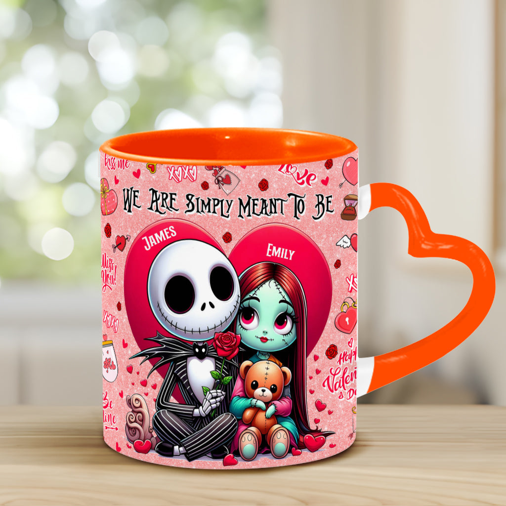 Personalized Heart Handle Mug with Custom Names | Unique Valentine's Gift Heart Handle Mug GradoCreations