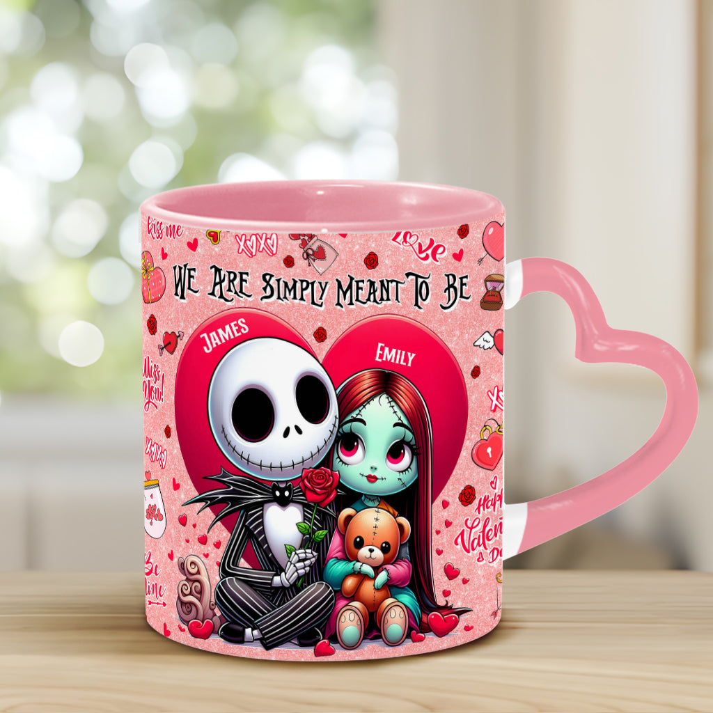 Personalized Heart Handle Mug with Custom Names | Unique Valentine's Gift Heart Handle Mug GradoCreations