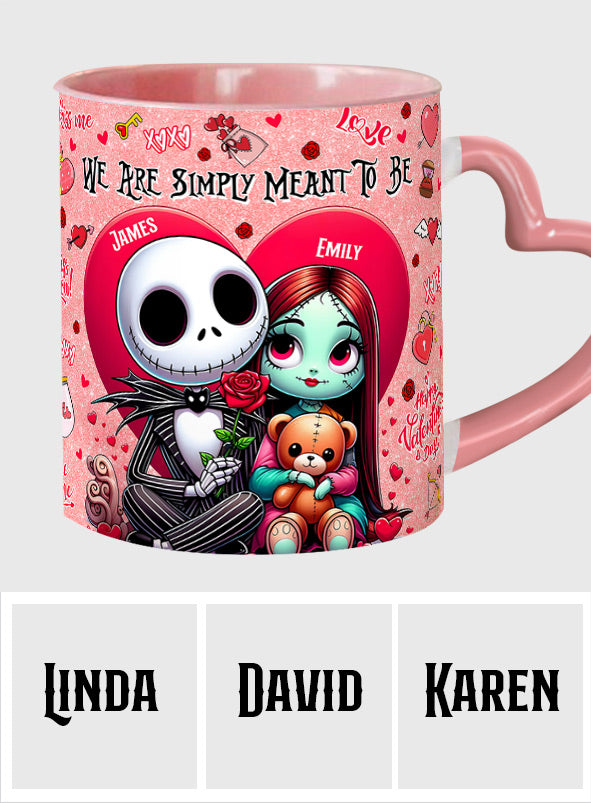 Personalized Heart Handle Mug with Custom Names | Unique Valentine's Gift Heart Handle Mug GradoCreations