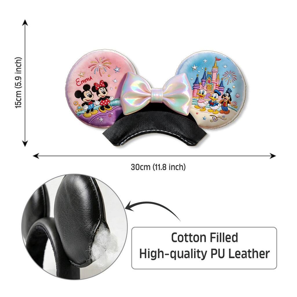 Personalized Dream Trip Shaped Leather Headband for Kids Shaped Leather Headband GradoCreations
