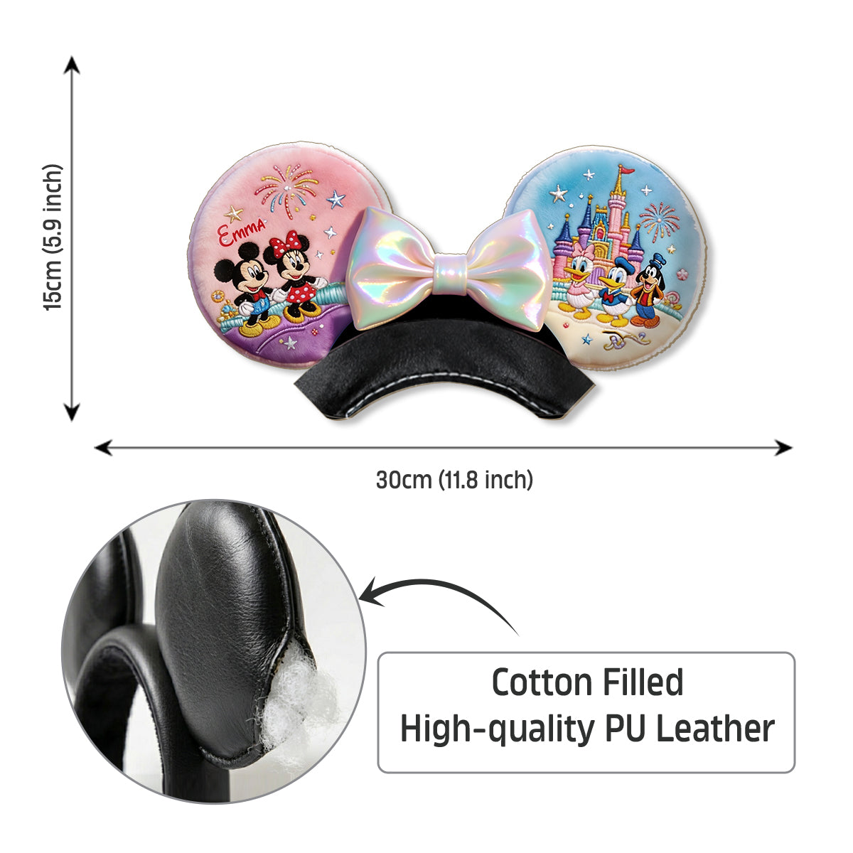 Personalized Dream Trip Shaped Leather Headband for Kids Shaped Leather Headband GradoCreations