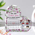 Personalized Acrylic Heart Shaped Plaque Custom Date for Couples Custom Shaped Acrylic Plaque GradoCreations