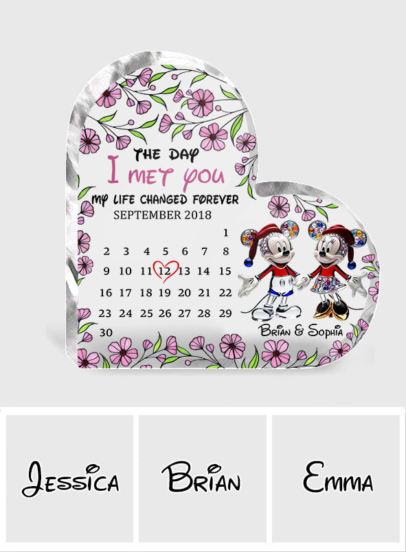 Personalized Acrylic Heart Shaped Plaque Custom Date for Couples Custom Shaped Acrylic Plaque GradoCreations