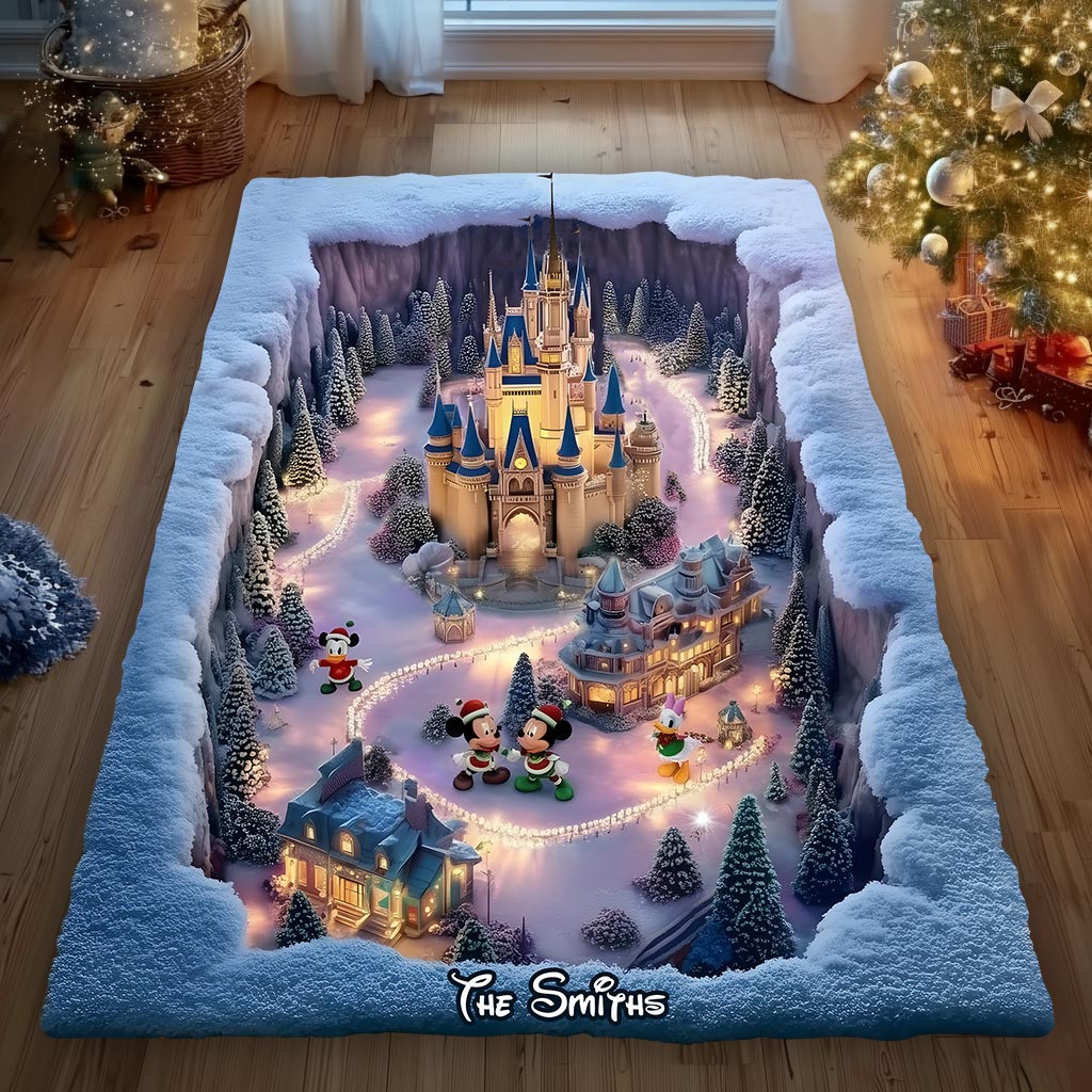 Personalized Magical Night Non-Slip Tufted Rug for Christmas Non-Slip Tufted Rug GradoCreations