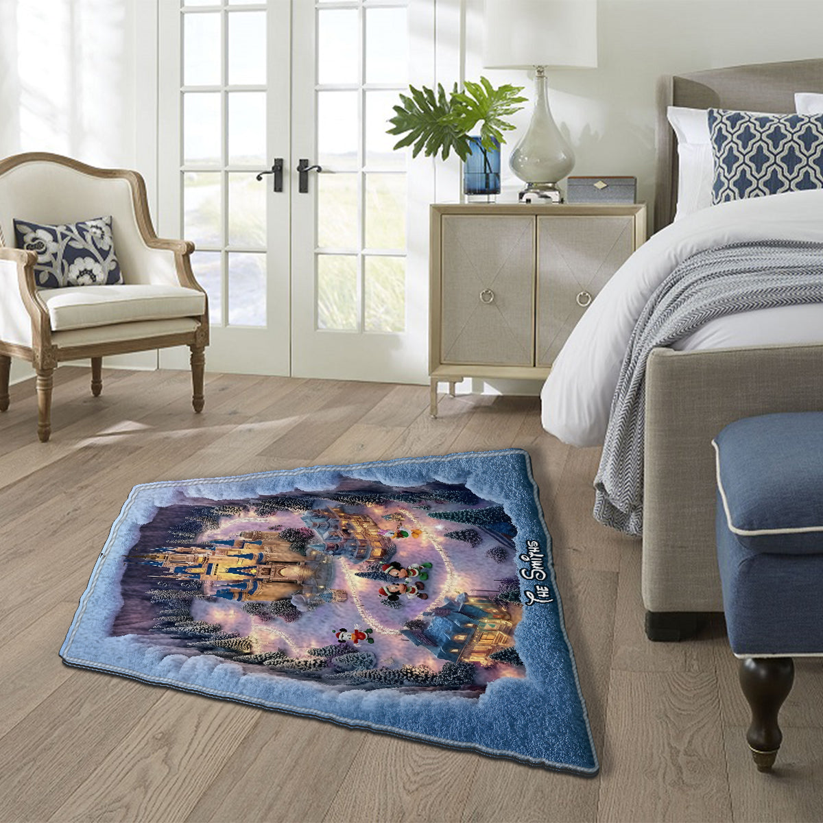 Personalized Magical Night Non-Slip Tufted Rug for Christmas Non-Slip Tufted Rug GradoCreations