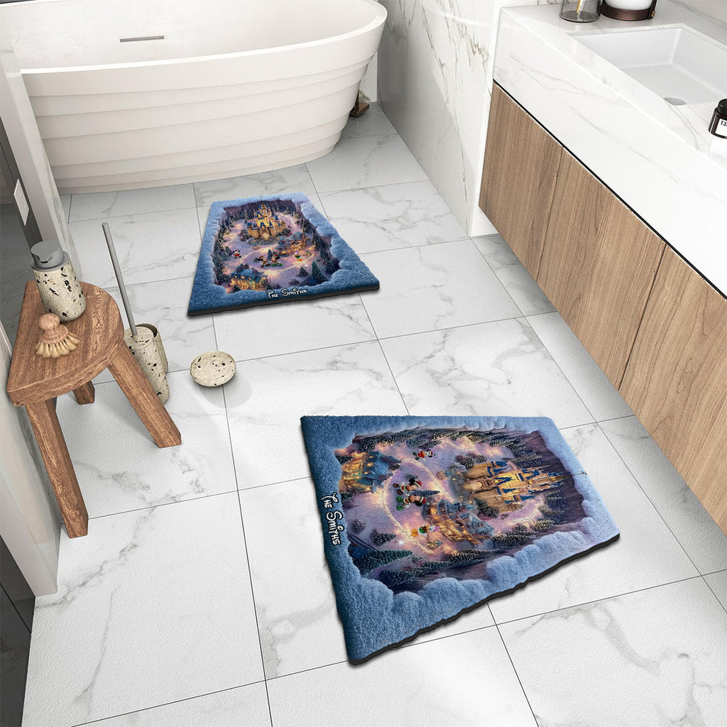 Personalized Magical Night Non-Slip Tufted Rug for Christmas Non-Slip Tufted Rug GradoCreations