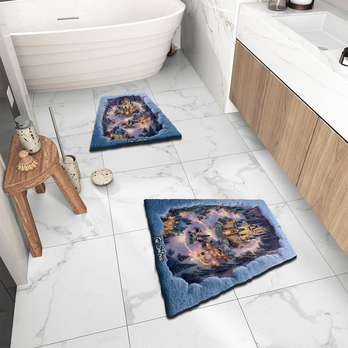 Personalized Magical Night Non-Slip Tufted Rug for Christmas Non-Slip Tufted Rug GradoCreations