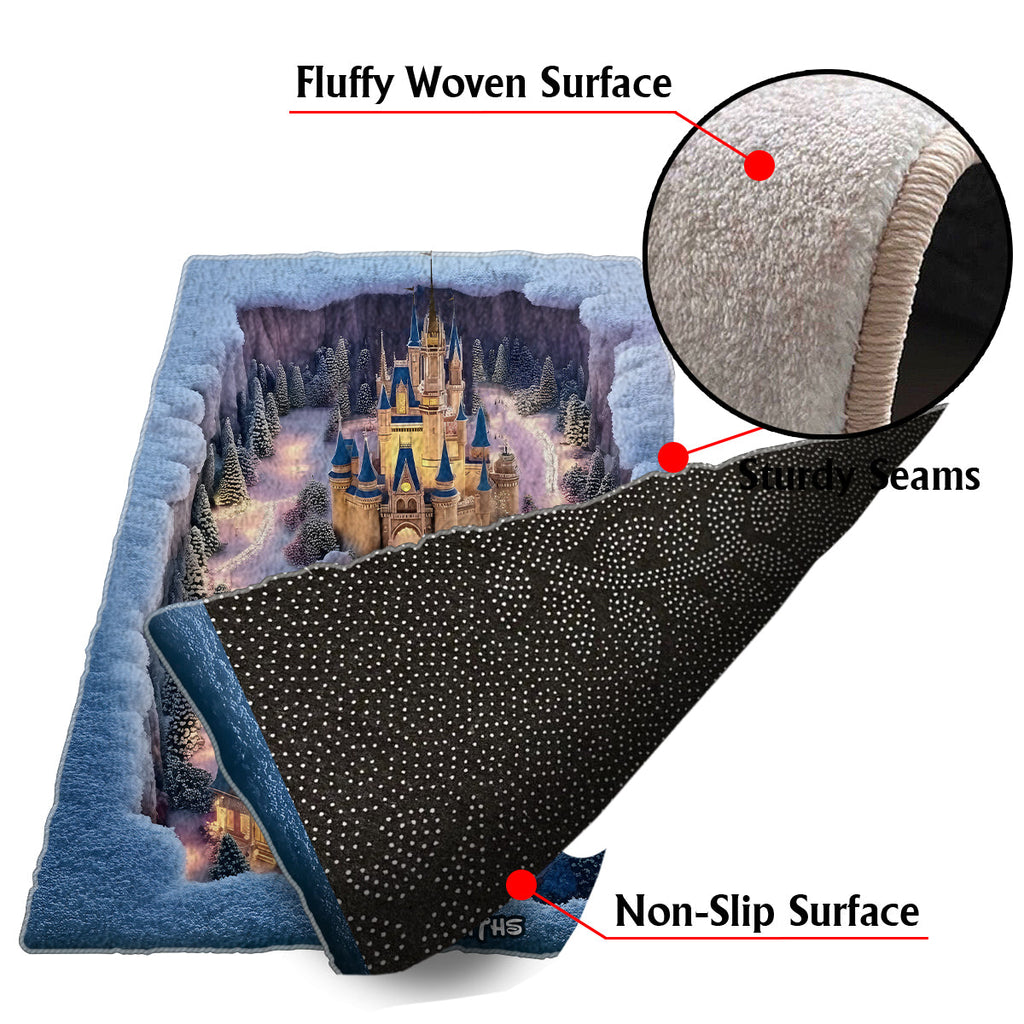 Personalized Magical Night Non-Slip Tufted Rug for Christmas Non-Slip Tufted Rug GradoCreations