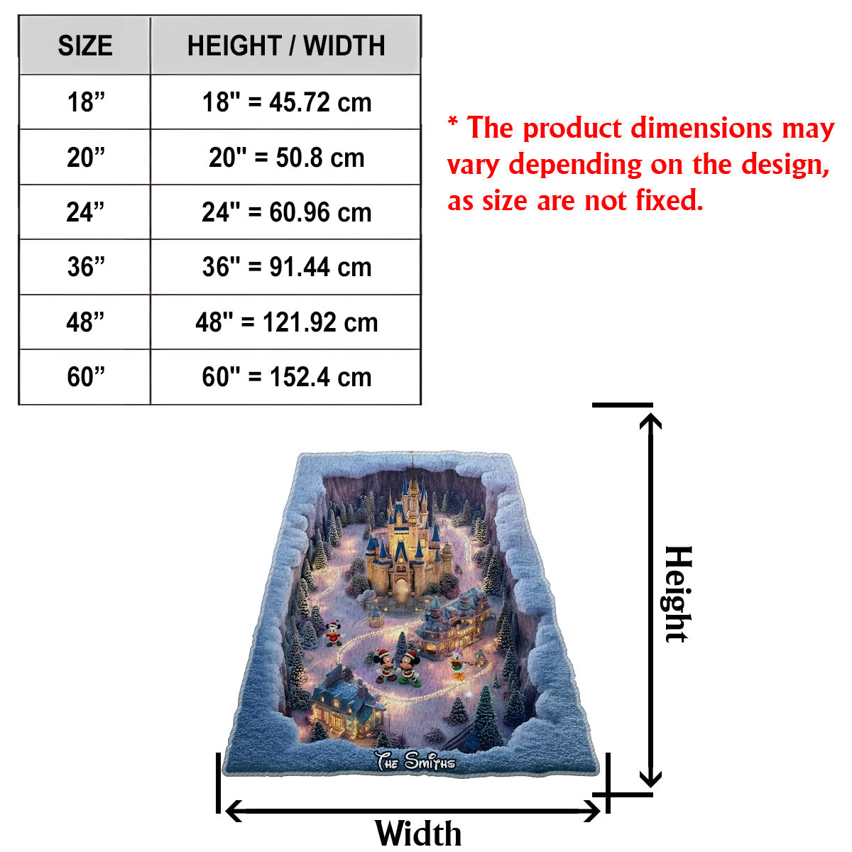 Personalized Magical Night Non-Slip Tufted Rug for Christmas Non-Slip Tufted Rug GradoCreations
