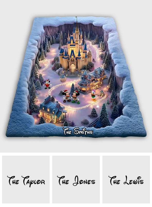 Personalized Magical Night Non-Slip Tufted Rug for Christmas Non-Slip Tufted Rug GradoCreations