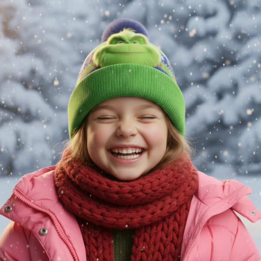 Personalized Grinch Christmas Beanie Hat for Kids and Adults Beanie Hat GradoCreations
