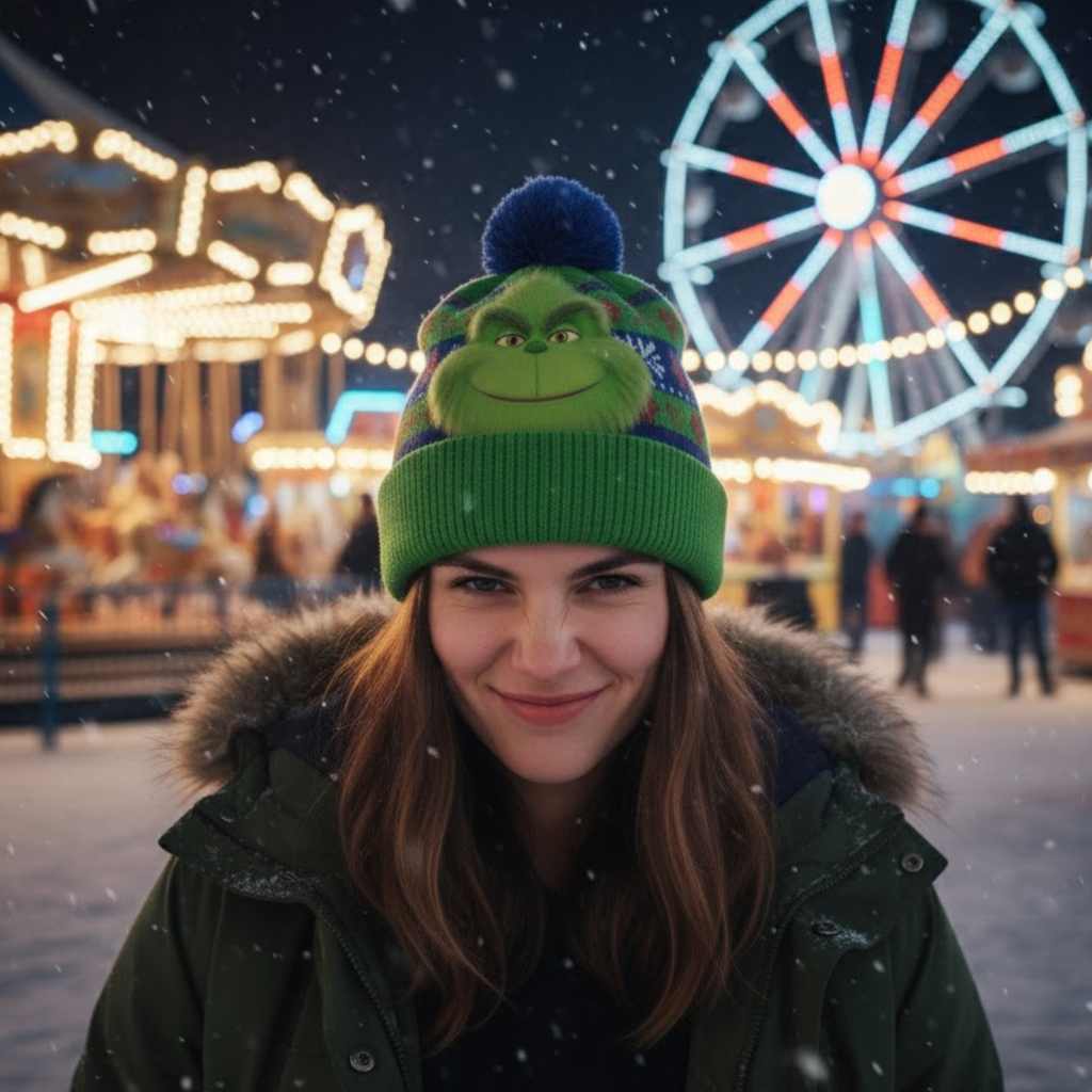 Personalized Grinch Christmas Beanie Hat for Kids and Adults Beanie Hat GradoCreations