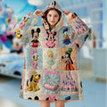 Personalized Disney Mouse Blanket Hoodie Custom Name Gift Blanket Hoodie GradoCreations